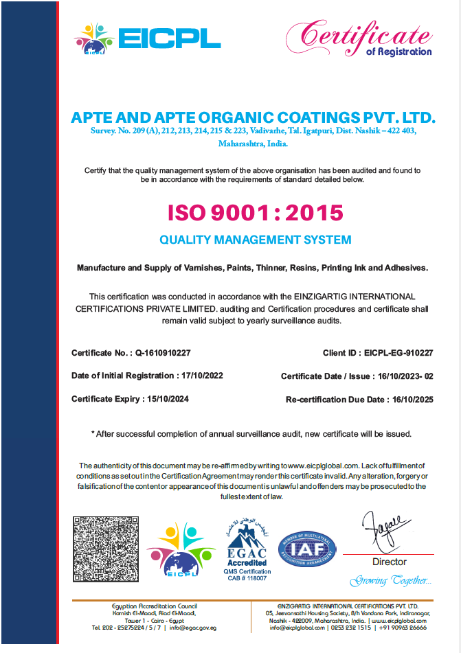 iso certificate